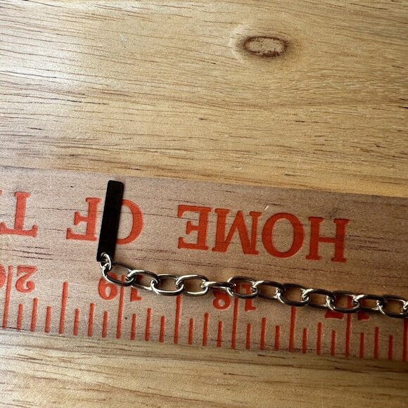 VTG Necklace 19" Mythologie Crystals Floral‎ Rhinestones Teal Green Pink NWT - Picture 10 of 10